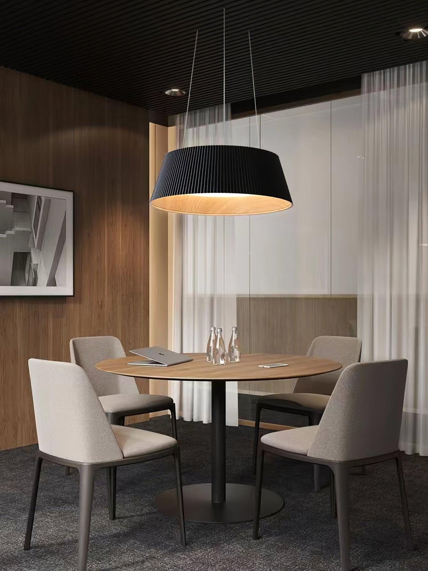 Modern Ribbed Pendant Light