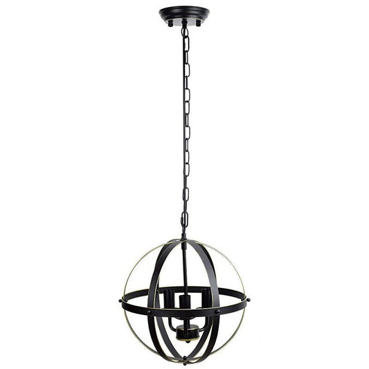 Retro Industrial Wrought Iron Multi-Head Pendant
