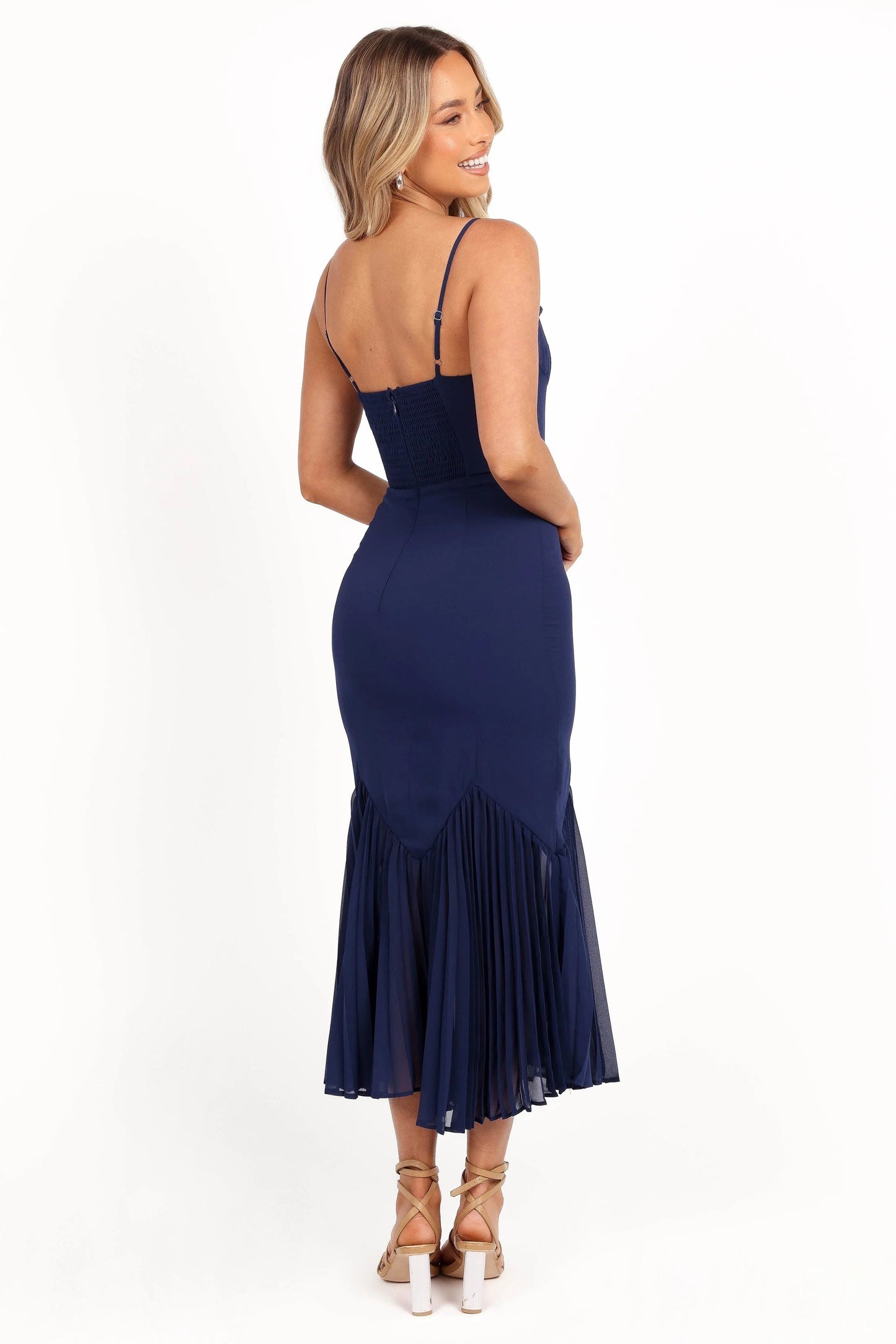 Sweetheart Bow-Detail Midi Dress
