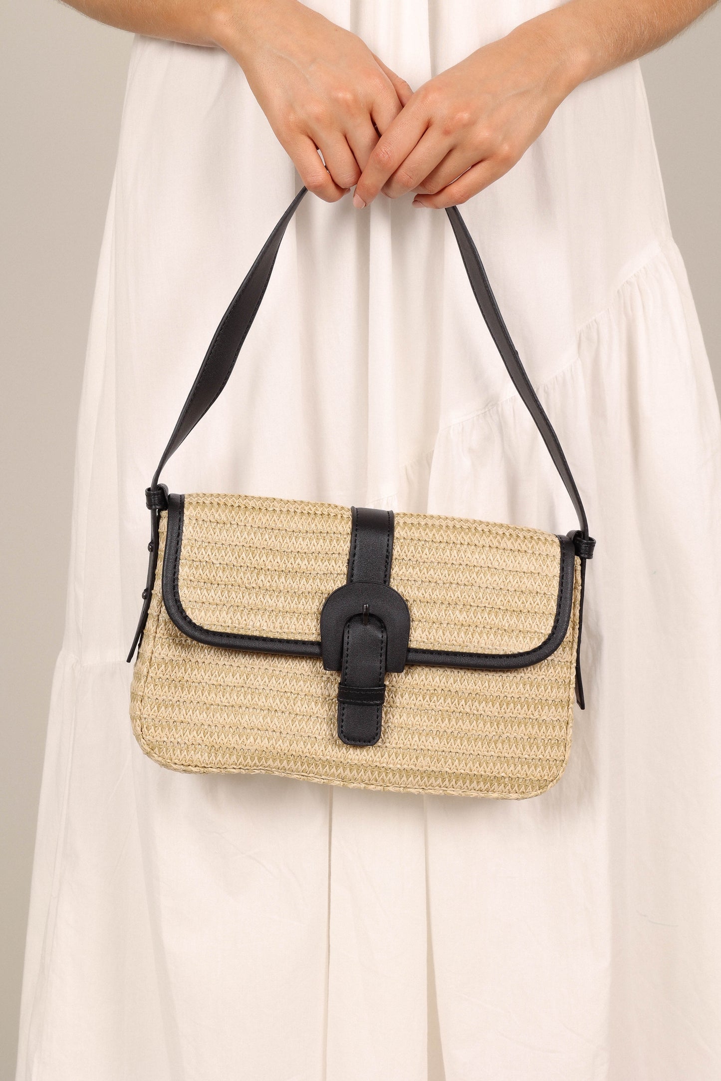 Woven Straw Shoulder Bag
