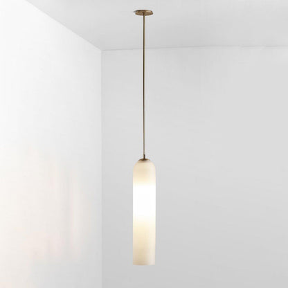 Long Tube Glass Pendant Light