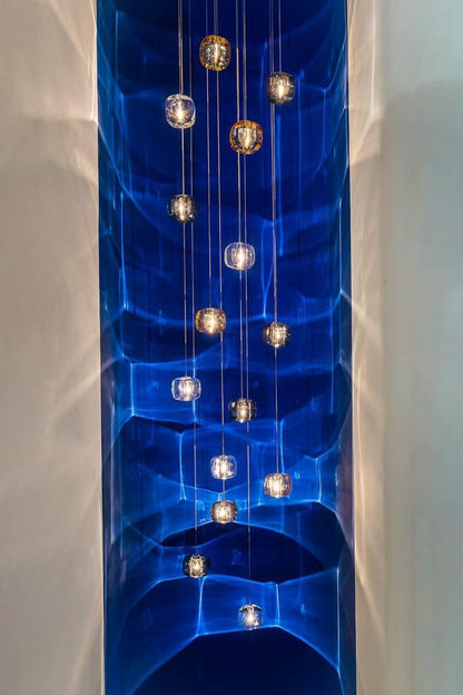 Cubie Suspension Brushed Brass Base