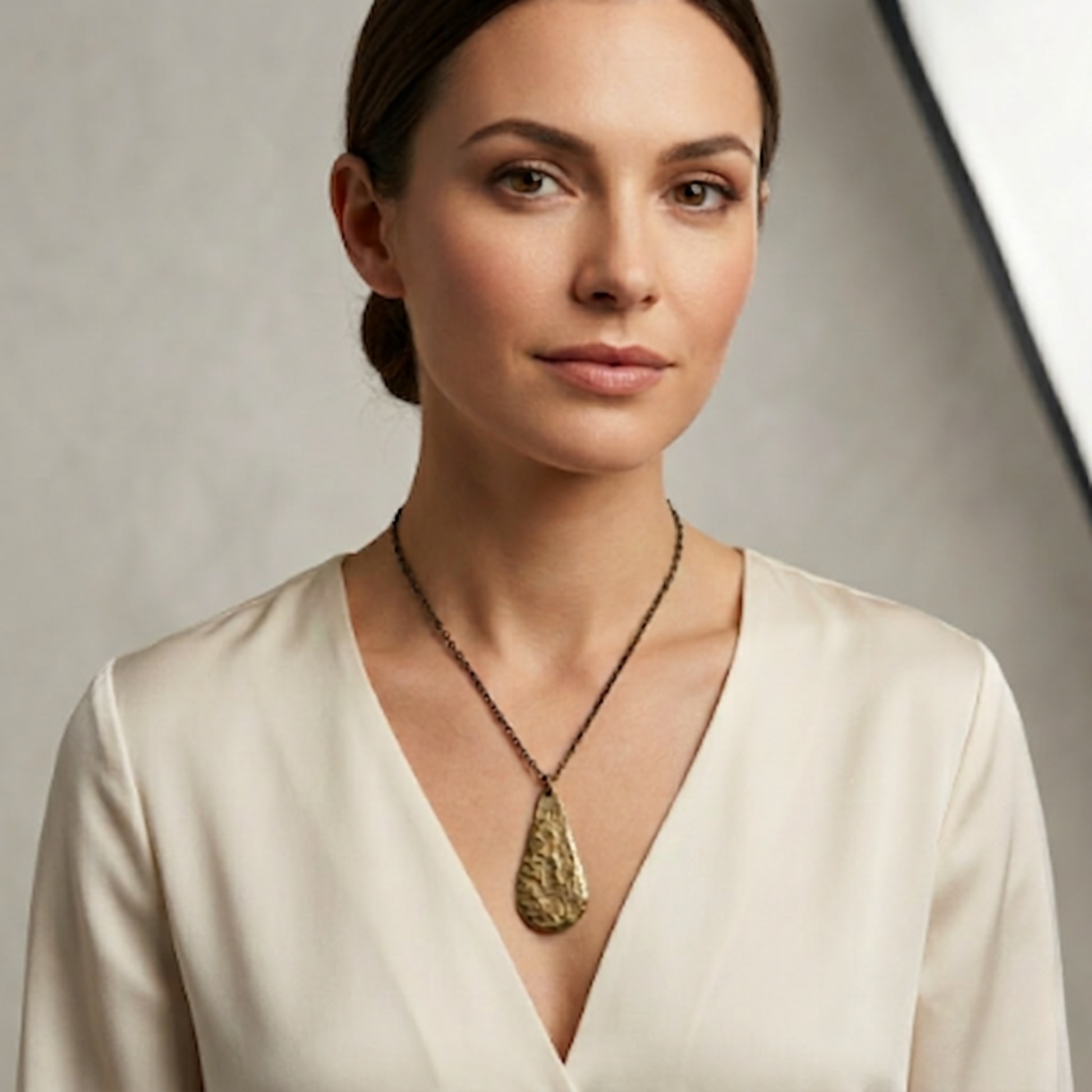 Extra Large Hammered Brass Teardrop Earrings, Minimalist Long Dangle Drop Earrings