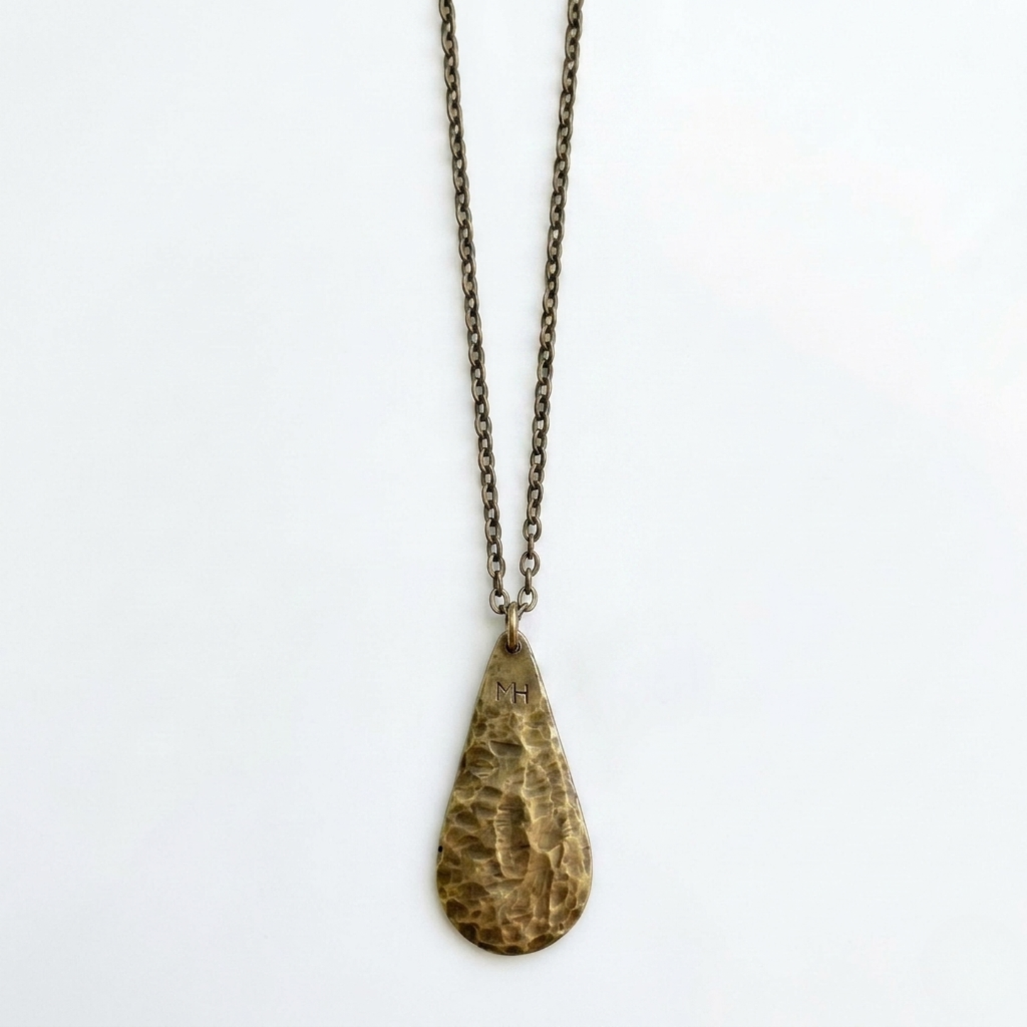 Extra Large Hammered Brass Teardrop Earrings, Minimalist Long Dangle Drop Earrings