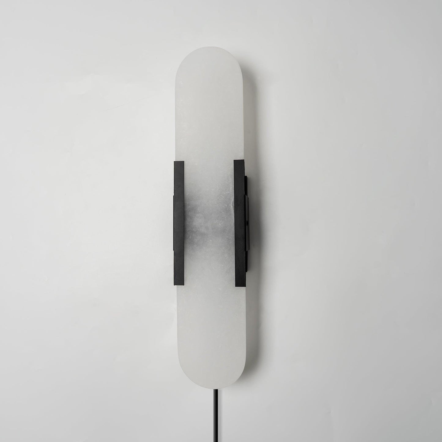 Melange Elongated Alabaster Plug-in Wall Lamp