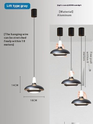 Adjustable Nordic LED Bedside Pendant
