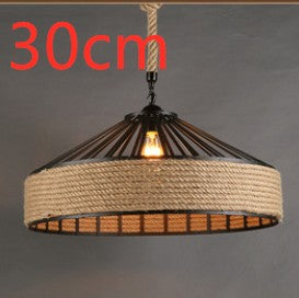 American Country Hemp Rope Pendant Light
