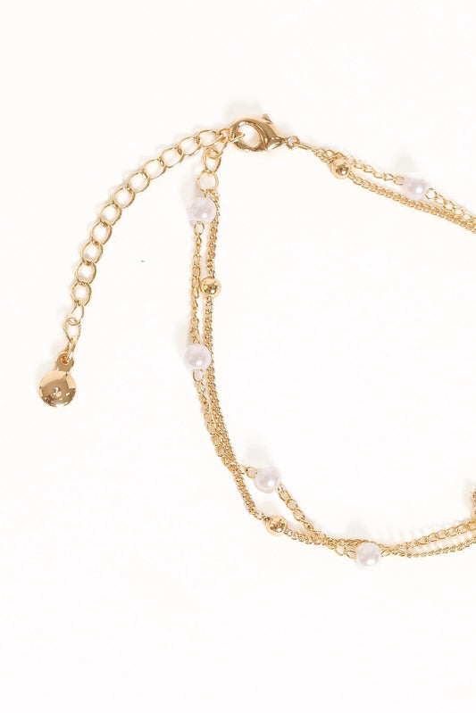 Bambi Double-Link Pearl Bracelet