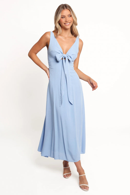 Cut-Out Tie-Bust Midi Dress