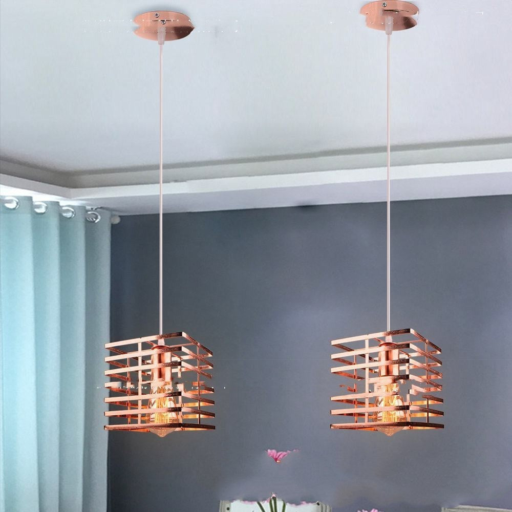 European Post-Modern 3D Iron Chandelier
