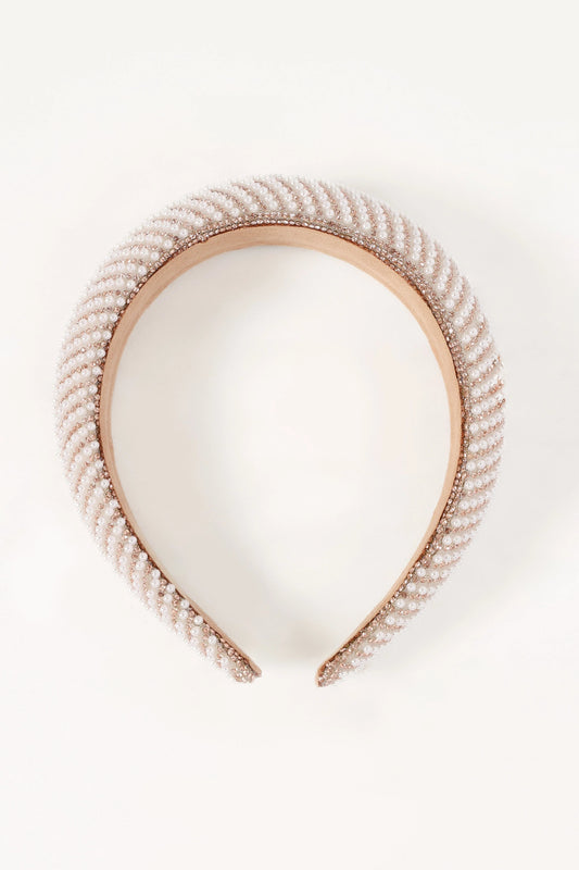 Faux-Pearl Wide Band Headband