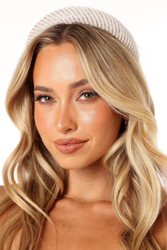 Faux-Pearl Wide Band Headband