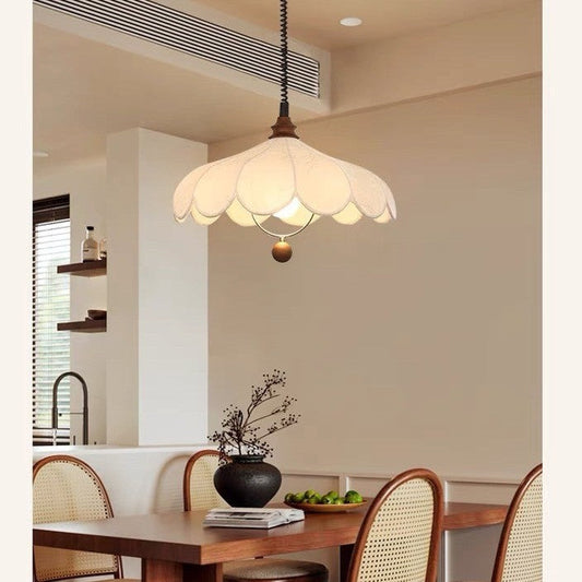 French Retro Cream-Style Retractable Chandelier