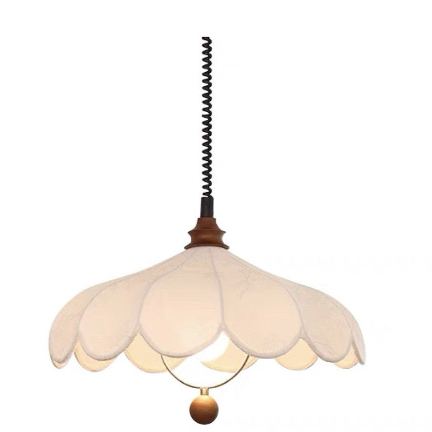 French Retro Cream-Style Retractable Chandelier