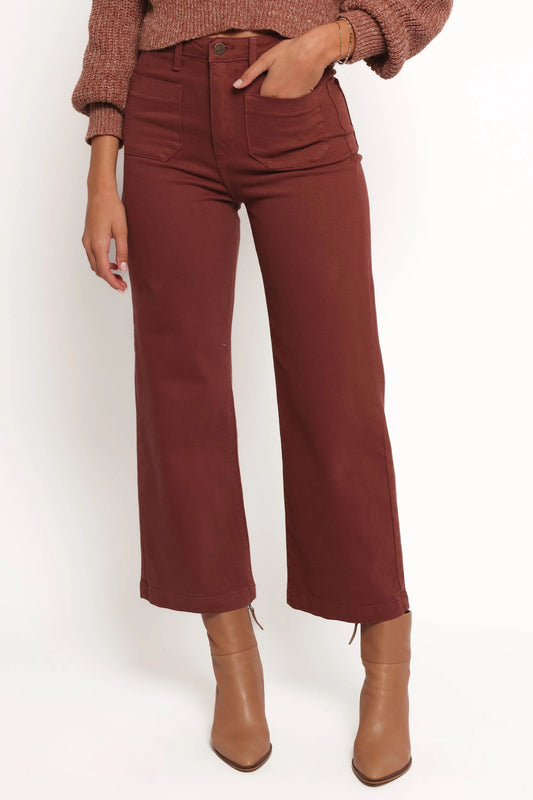 High-Rise Cropped Wide-Leg Jeans