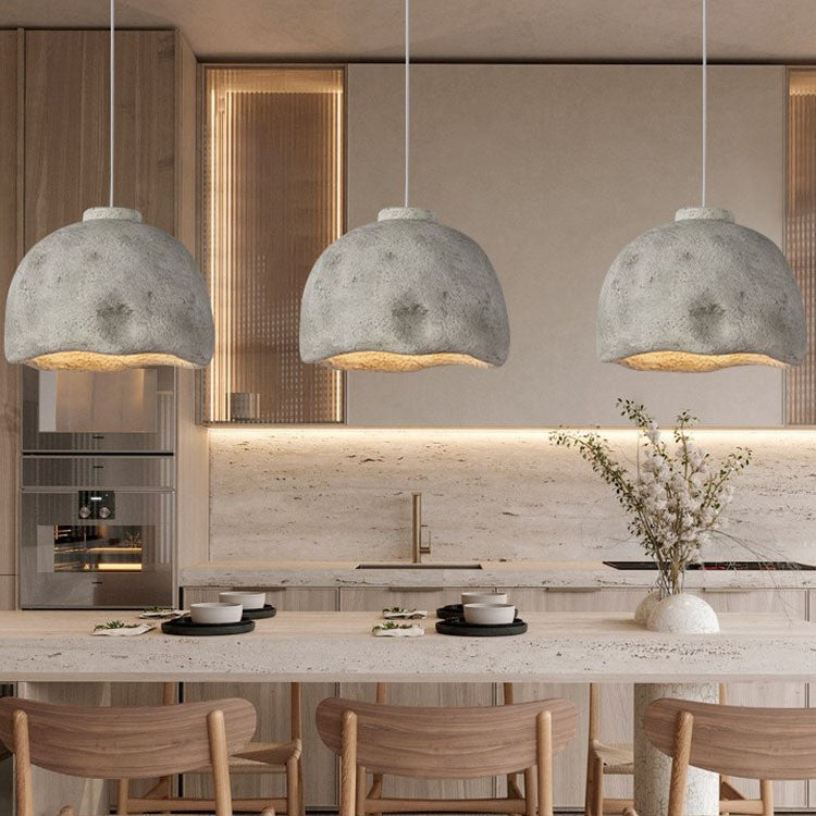 Japanese Resin Pottery Pendant Light