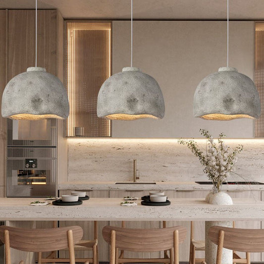 Japanese Resin Pottery Pendant Light