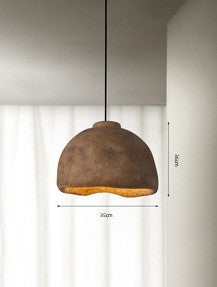 Japanese Resin Pottery Pendant Light