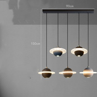 Modern Marble-Effect Planet Pendant