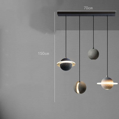 Modern Marble-Effect Planet Pendant