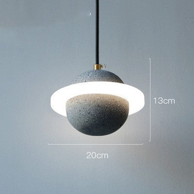 Modern Marble-Effect Planet Pendant