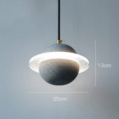 Modern Marble-Effect Planet Pendant