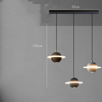 Modern Marble-Effect Planet Pendant