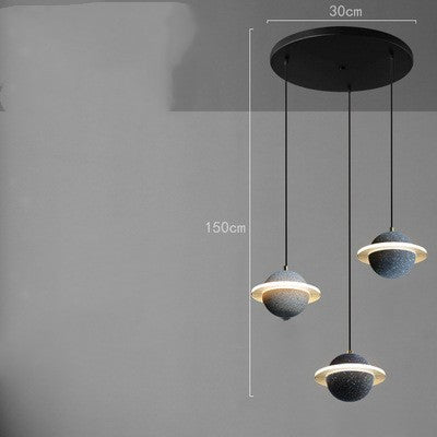 Modern Marble-Effect Planet Pendant