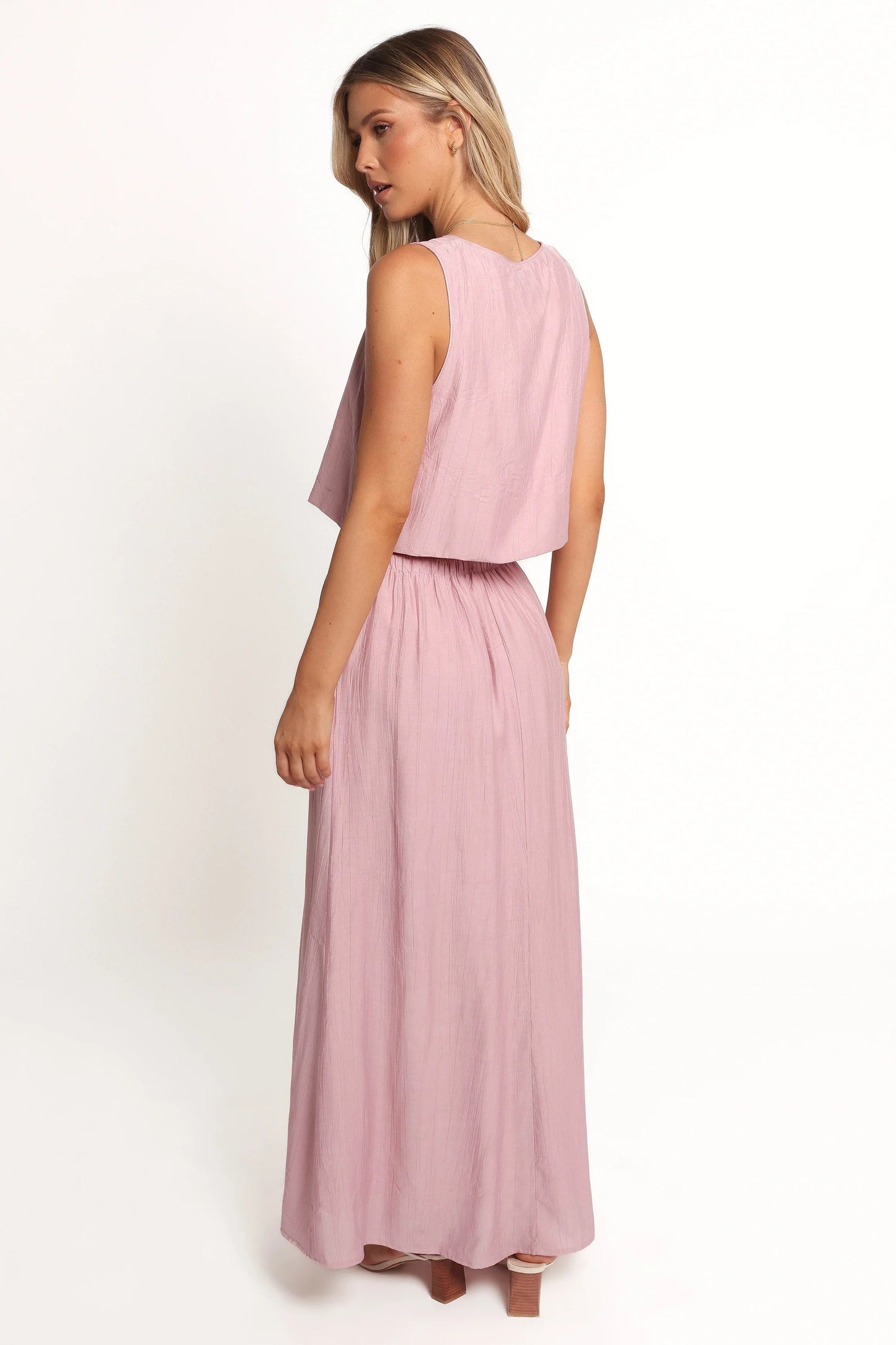 Tie-Front Crop Top & Maxi Skirt Set